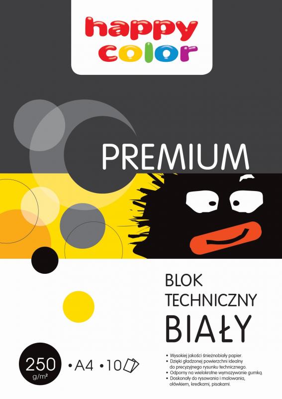 BLOK TECHNICZNY A4/10 BIAŁY 250 G ST