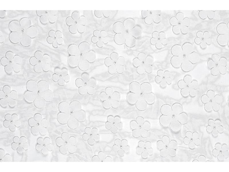 BIEŻNIK KWIATY BIAŁY 26X500CM