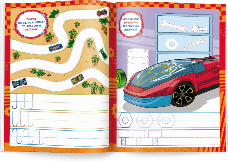 KSIĄŻECZKA MATTEL HOT WHEELS. RYSUJEMY SZLACZKI