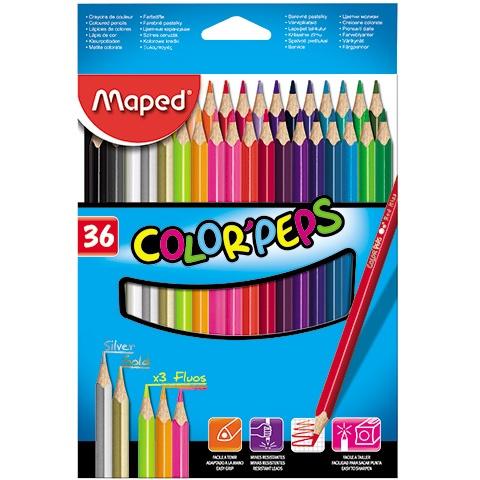 KREDKI 36 MAPED COLORPEPS TRÓJKĄTNE