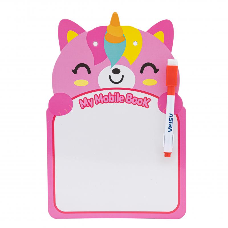 TABLICA SUCHOŚCIERALNA ASTRAFUN 24,5 × 16,5cm - Jednorożec, Miś, Panda