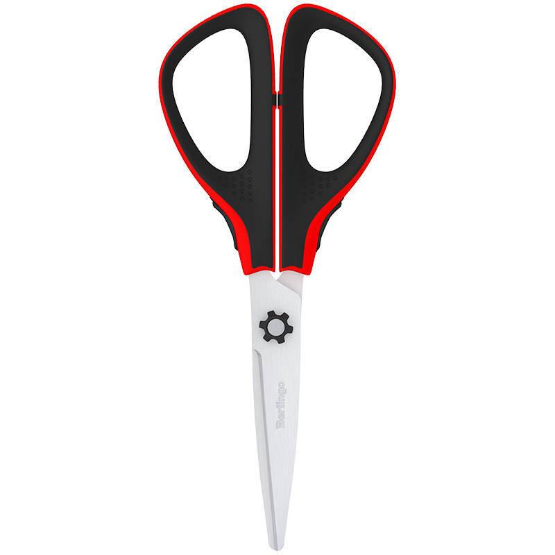 NOŻYCZKI 17,5CM BERLINGO EASYCUT 300 SOFT GRIP CZERWONE