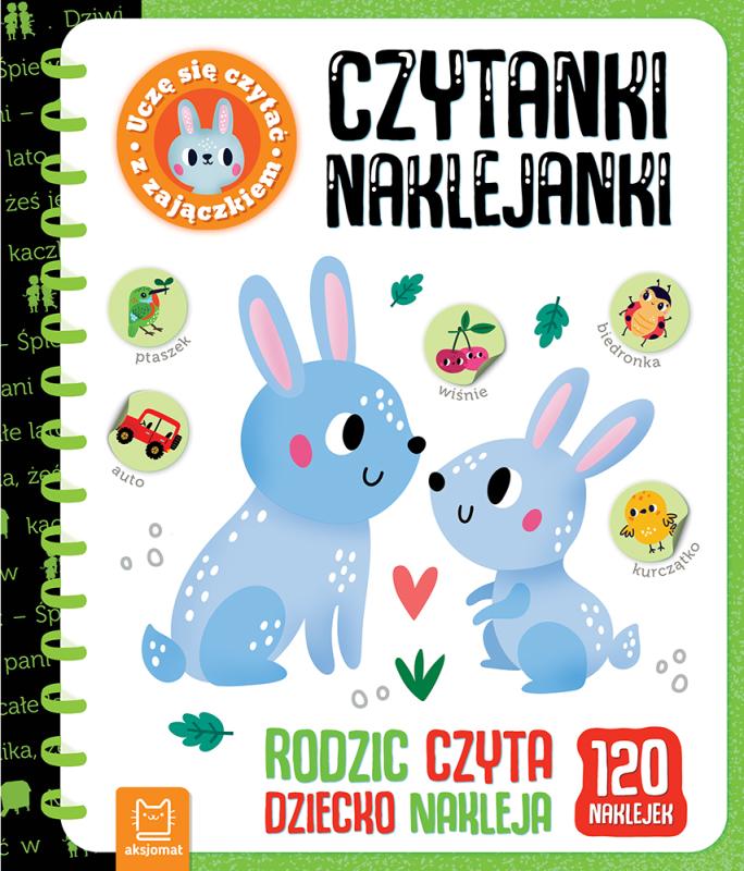 KSIĄŻECZKA CZYTANKI NAKLEJANKI.UCZĘ SIĘ CZYTAĆ Z ZAJĄCZKIEM. RODZIC CZYTA,DZIECKO NAKLEJA