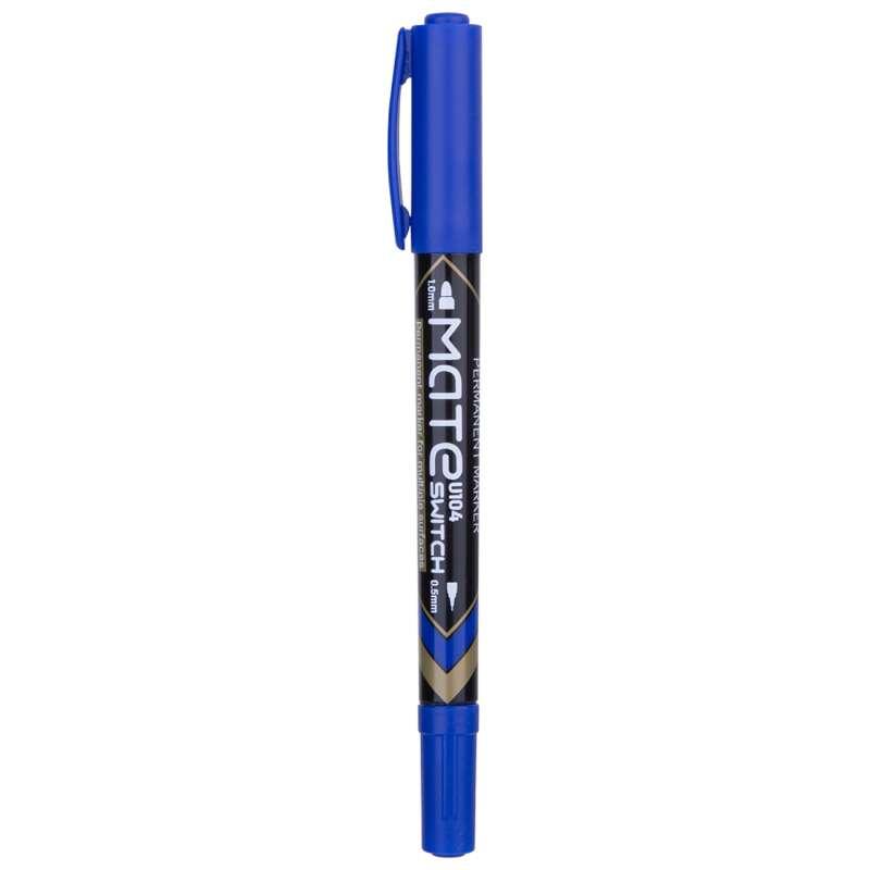 MARKER PERMANENTNY DWUSTRONNY 1,0MM & 0,5MM NIEBIESKI DELI A12