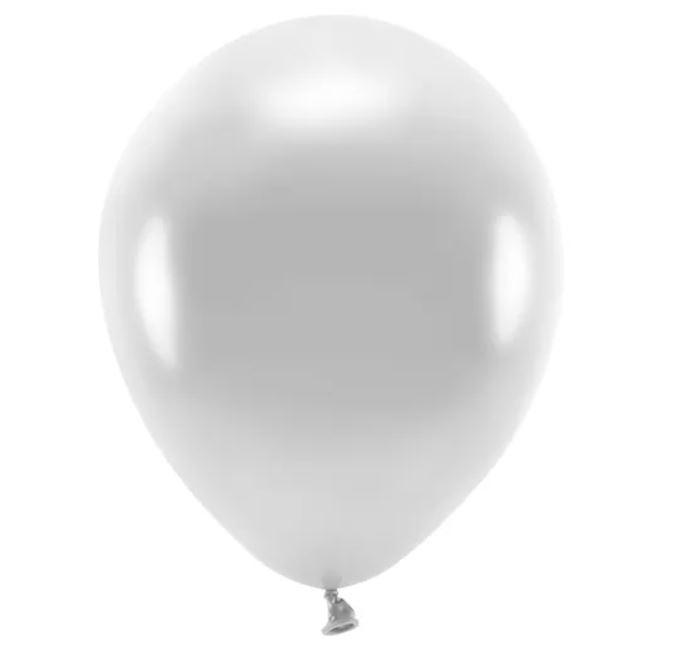 BALONY ECO METALIZOWANE SREBRNE 26CM