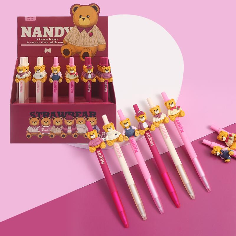 DŁUGOPIS ŻELOWY BEAR PINK SADPEX