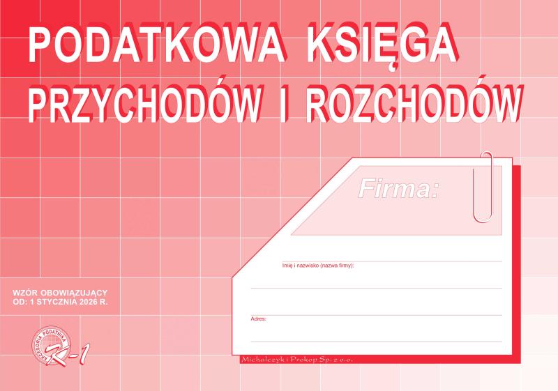 DRUK M PODATKOWA KSIĘGA PRZYCH,ROZCH A4