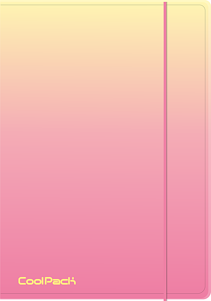 TECZKA NA GUMKĘ A4 CP GRADIENT - PEACH