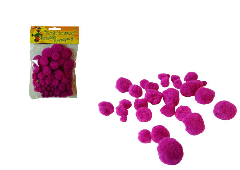 POMPONY PURPUROWE