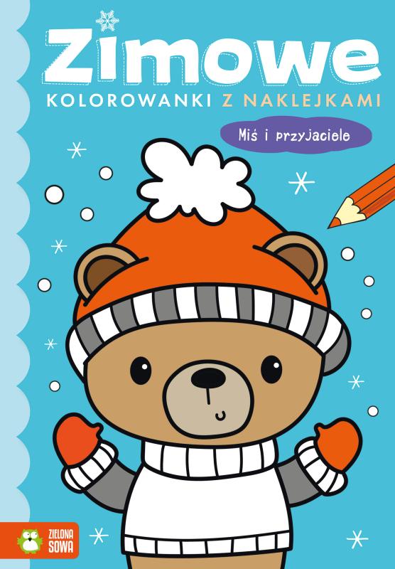 KSIĄŻECZKA ZIMOWE KOLOROWANKI Z NAKLEJKAMI MIŚ I PRZYJACIELE #ŚWIĘTA