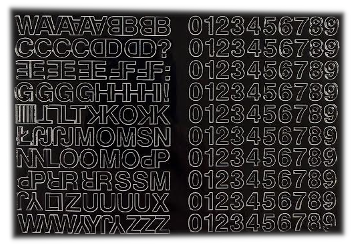 LITERY/CYFRY SAMOP.0,6CM CZARNE