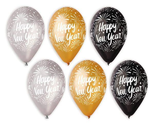 BALONY PREMIUM HAPPY NEW YEAR MIX 12' A'25