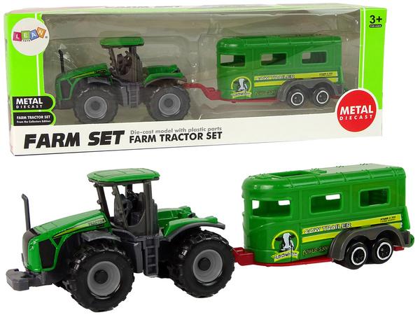 TRAKTOR Z PRZYCZEPĄ ZIELONY
