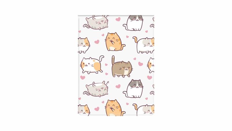 OKŁADKA NA DOKUMENTY UCZNIA PION Z NADRUKIEM KITTENS