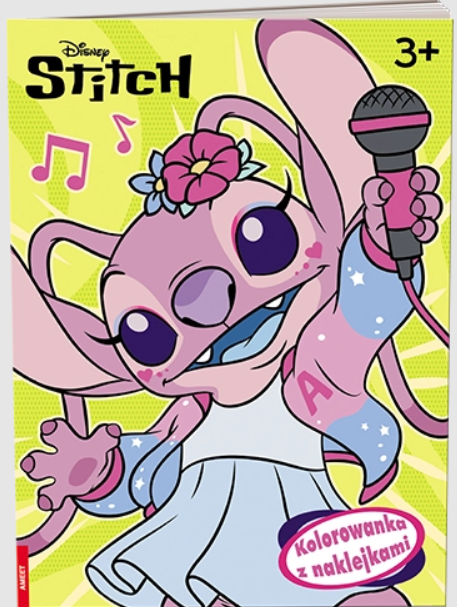 KSIĄŻECZKA STITCH. KOLOROWANKA Z NAKLEJKAMI 3+