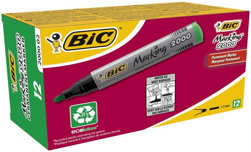 MARKER PERMANENTNY BIC ZIELONY OKRĄGŁY A'12