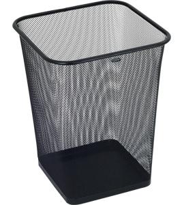 Kosz na papier kwadratowy GRAND GR-017 siatka met. czarny 18 l