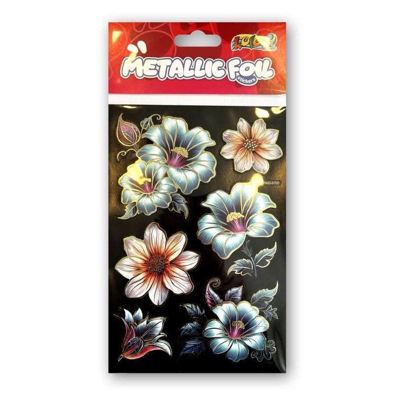 NAKLEJKI METALLIC FOIL HMS-6702 FLOWERS II PENMATE KOLORI