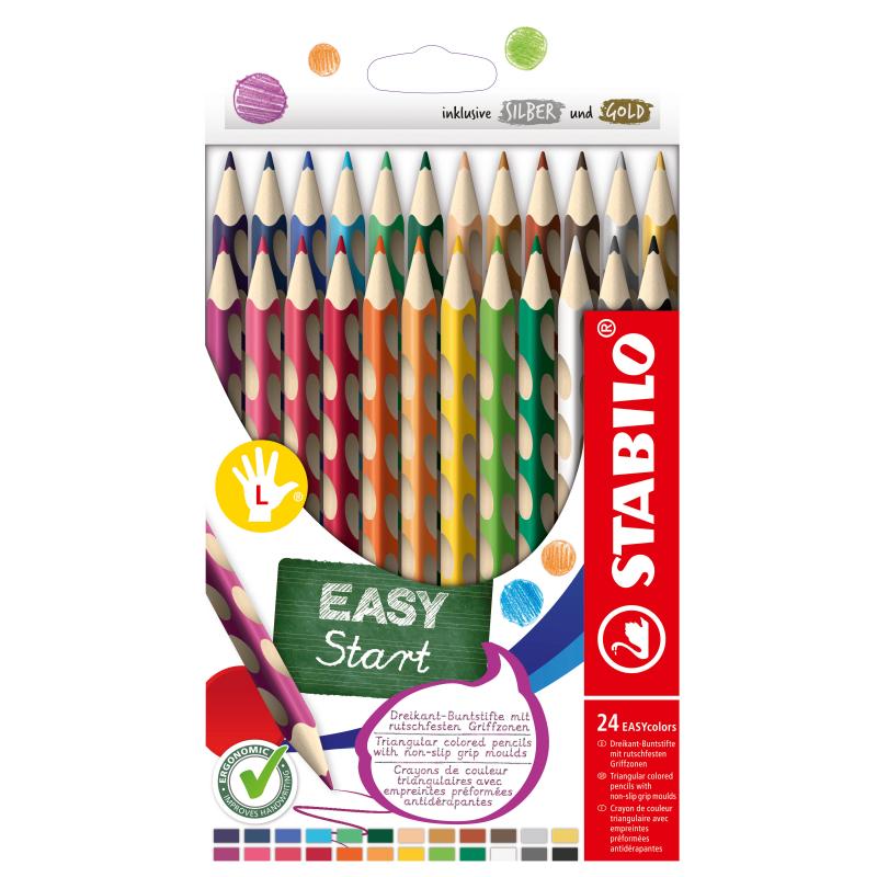 KREDKI 24 STABILO EASYCOLORS LEWOR