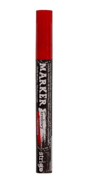 MARKER KREDOWY Z OKRĄGŁĄ KOŃCÓWKĄ CZERWONY STRIGO