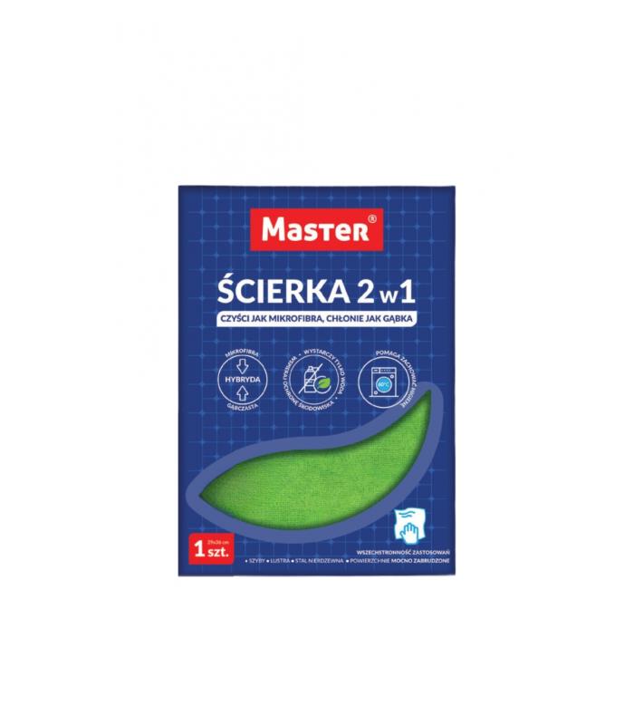 ŚCIERKA 2W1 MIKROFIBRA+GĄBECZKA PU 36X29CM A/1 S295