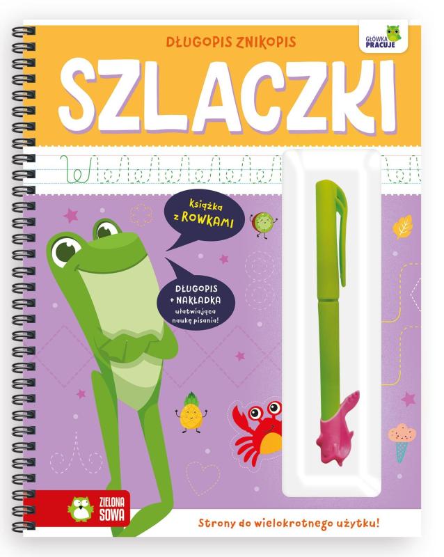 KSIĄŻECZKA DŁUGOPIS ZNIKOPIS SZLACZKI