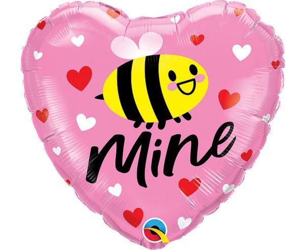 BALON FOLIOWY 18'QL HRT BEE MINE HEARTS