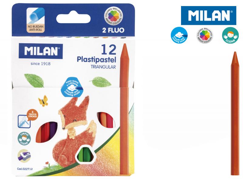 KREDKI 12 MILAN ŚWIECOWE TRÓJKĄTNE