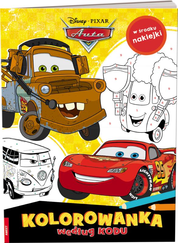 KSIĄŻECZKA DISNEY/PIXAR AUTA. KOLOROWANKA WEDŁUG KODU