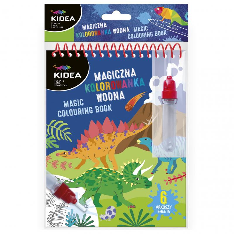 MAGICZNA WIELORAZOWA KOLOROWANKA WODNA F KIDEA (DINOZAURY)