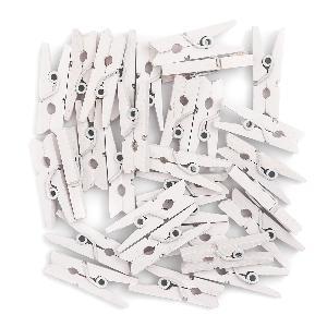 MINI KLAMERKI WHITE 30SZT