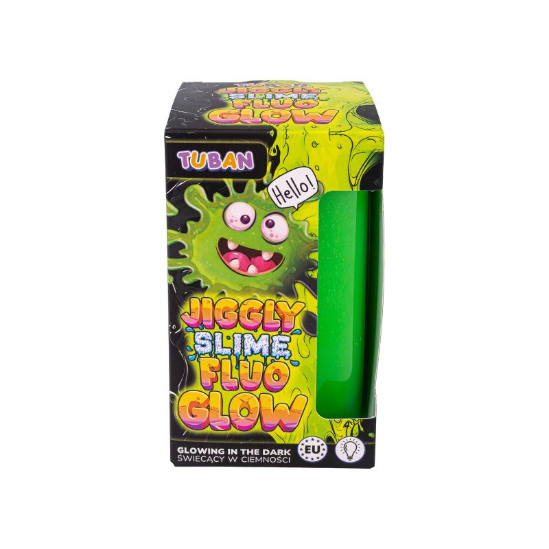 JIGGLY SLIME FLUO GLOW ZIELONY 430G TUBAN