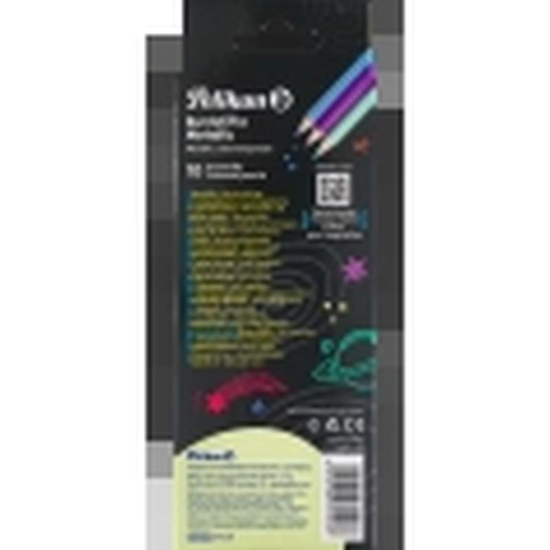 KREDKI 12 PELIKAN METALLIC HEXAGONALNE
