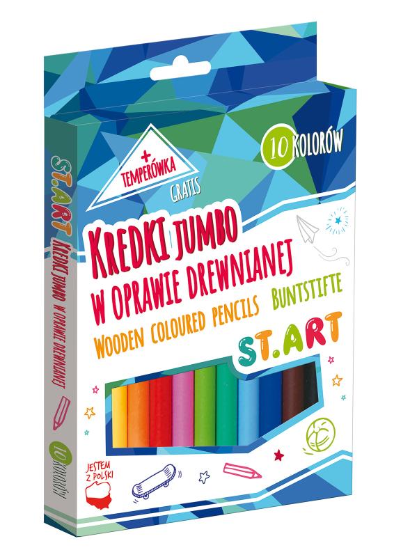 KREDKI 10 ST. ART DREWNO +TEMP
