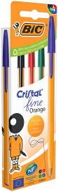 DŁUGOPIS BIC ORANGE FINE 4SZT. MIX