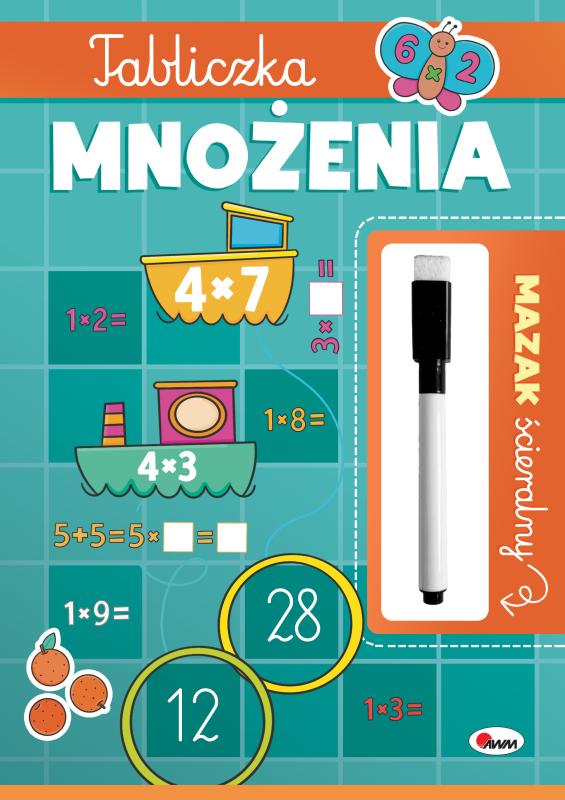 KSIĄŻECZKA MAZAK ŚCIERALNY TABLICZKA MNOŻENIA