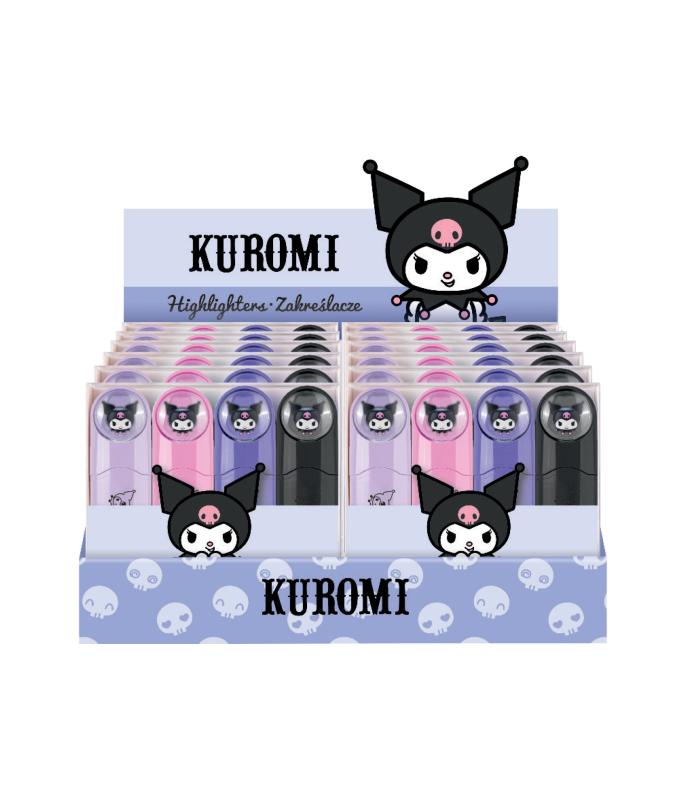 ZAKREŚLACZE MINI 4 SZT MIX PASTEL KUROMI