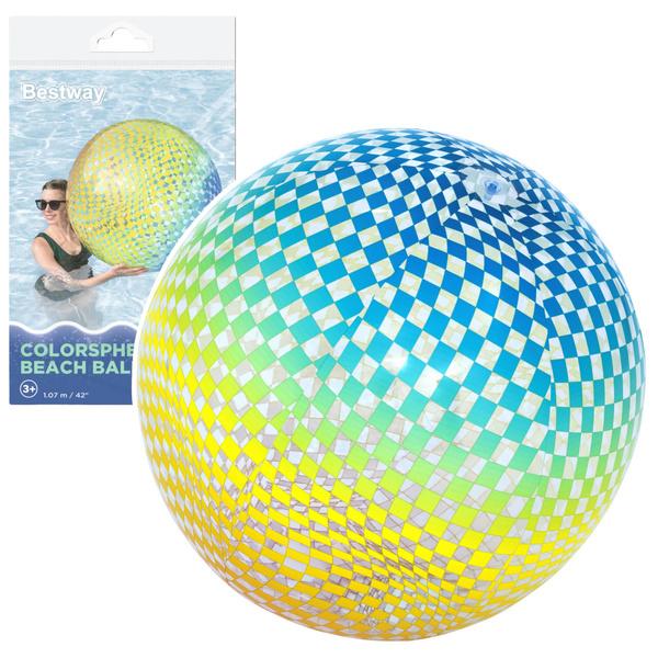 DUŻA PIŁKA DMUCHANA PLAŻOWA COLORSPHERE BESTWAY 107CM 31152