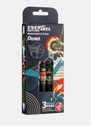 PIÓRO KULKOWE ENERGEL NATURE DARK KPL. 3 SZT.