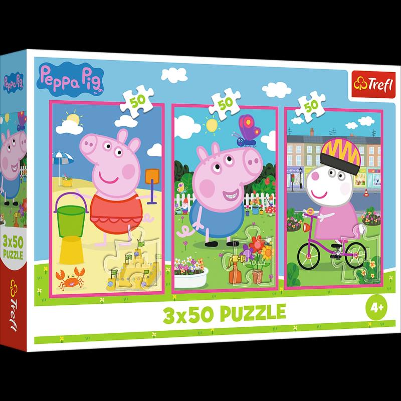 PUZZLE 3X50 TREFL SIŁA PRZYJAŹNI ŚWINKA PEPPA