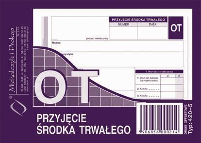 DRUK M OT PRZYJĘCIE ŚRODKA TRWAŁEGO