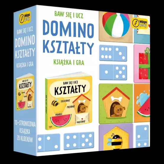 KSIĄŻECZKA II BAW SIĘ I UCZ. DOMINO KSZTAŁTY. BANER