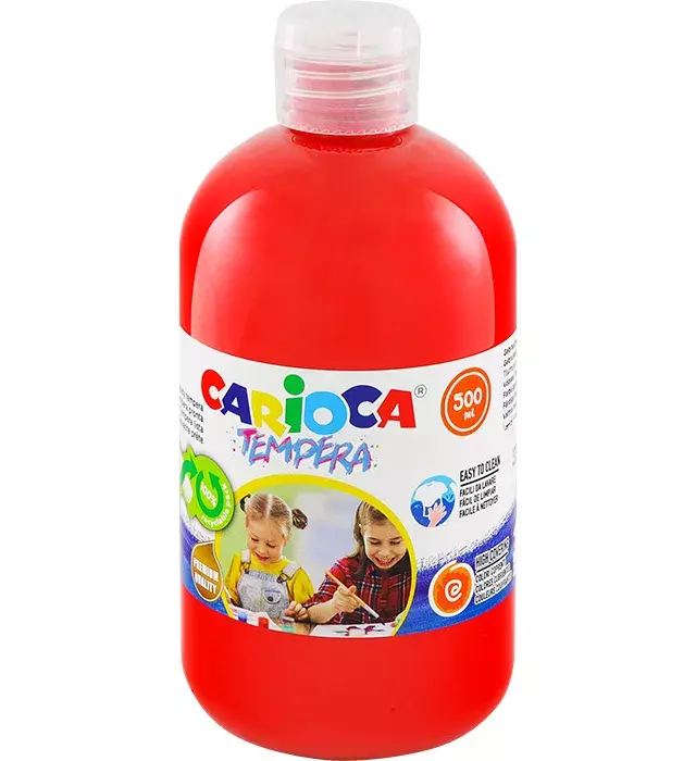 FARBA TEMPERA 500ML CZERWONA CARIOCA