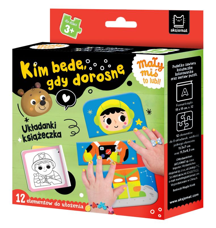 KSIĄŻECZKA MAŁY MIŚ TO LUBI! KIM BĘDĘ GDY DOROSNĘ.UKŁADANKI+KSIĄŻECZKA 3+