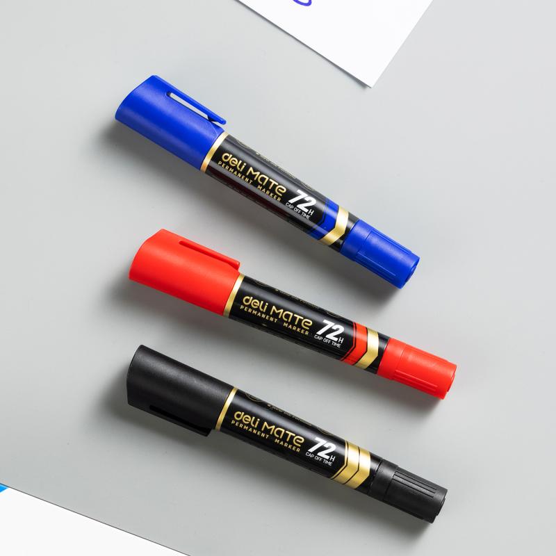 MARKER PERMANENTNY DWUSTRONNY CZARNY 1,5MM 2-6MM DELI