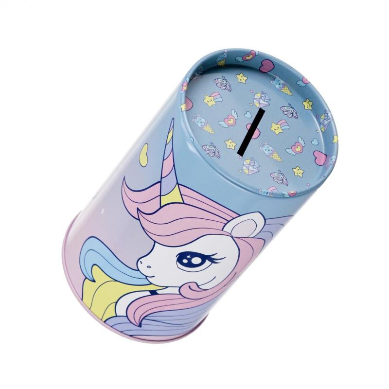 SKARBONKA METALOWA OKRĄGŁA UNICORN1 STK PB 6 24