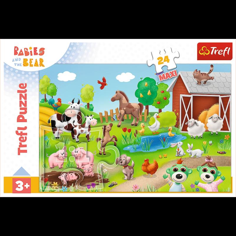 PUZZLE 24 TREFL MAXI BOBASKI I ZWIERZĘTA