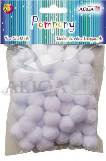 POMPONY POM-401 BIAŁE 2CM A60