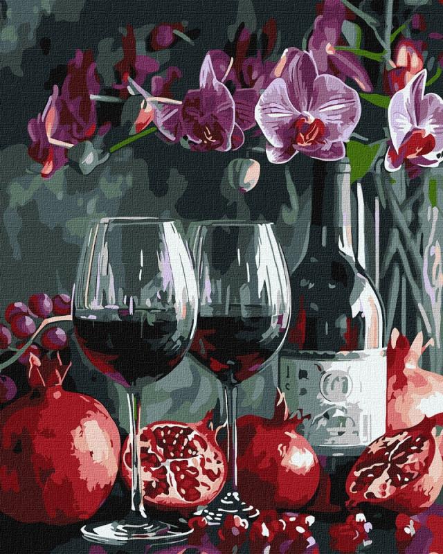 ZESTAW DO MALOWANIA PO NUMERACH KWITNĄCA ORCHIDEA 40X50CM