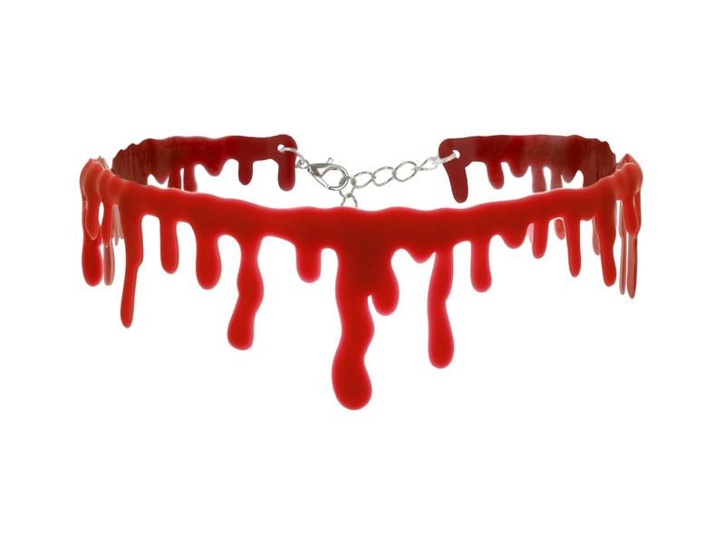 KRWAWY CHOKER 35CM CZERWONY